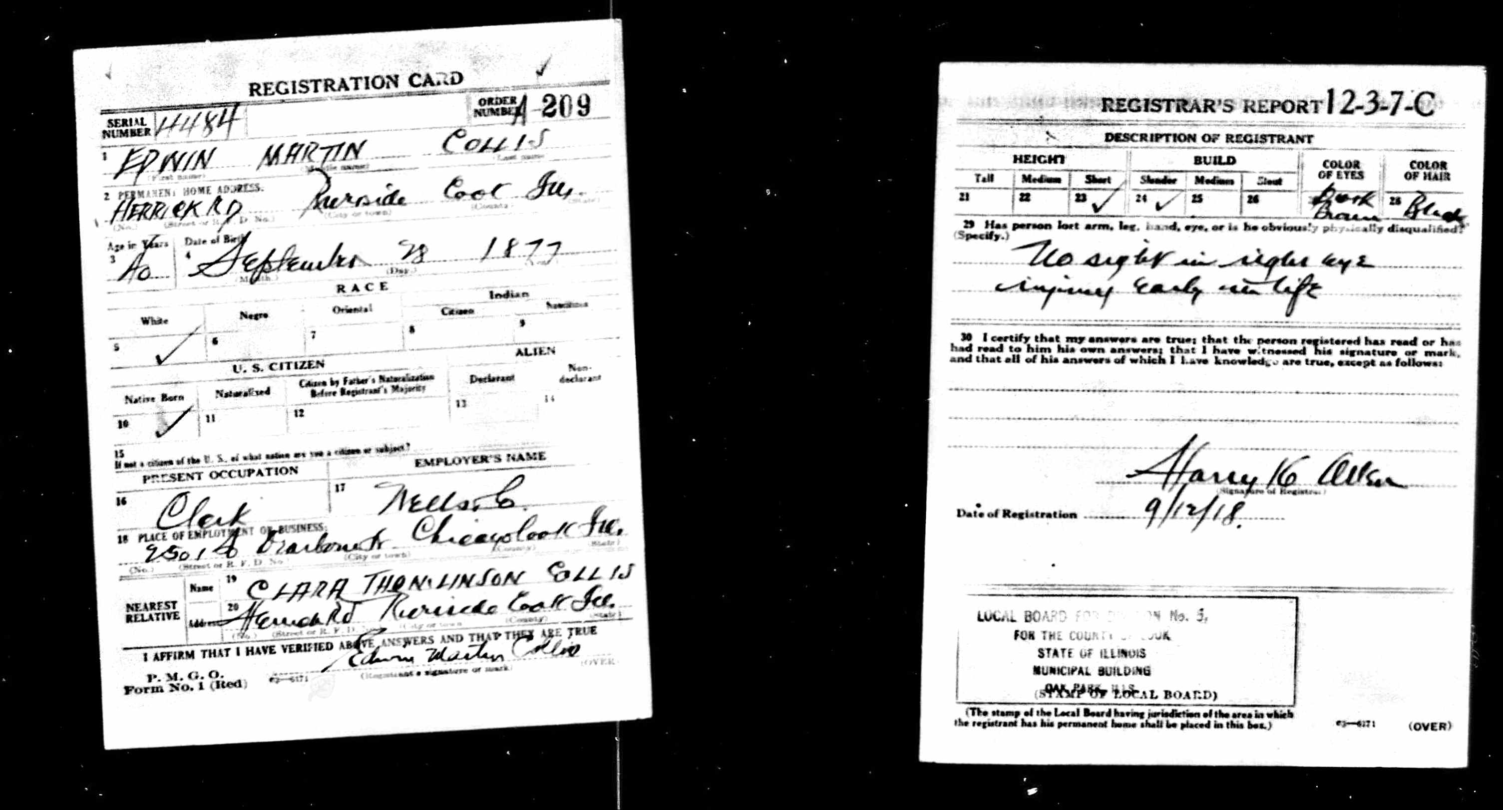 U.S., World War I Draft Registration Cards, 1917-1918
